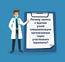 Запись к специалистам: кардиологу, неврологу и оториноларингологу (в период отпуска Кабанова Виктора Ильича) осуществляется через терапевта.
